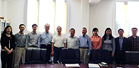 A delegation led by Prof. Fok Tai-fak (4th from left), PVC of CUHK visits MOE